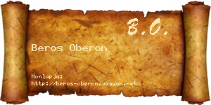 Beros Oberon névjegykártya