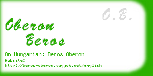 oberon beros business card
